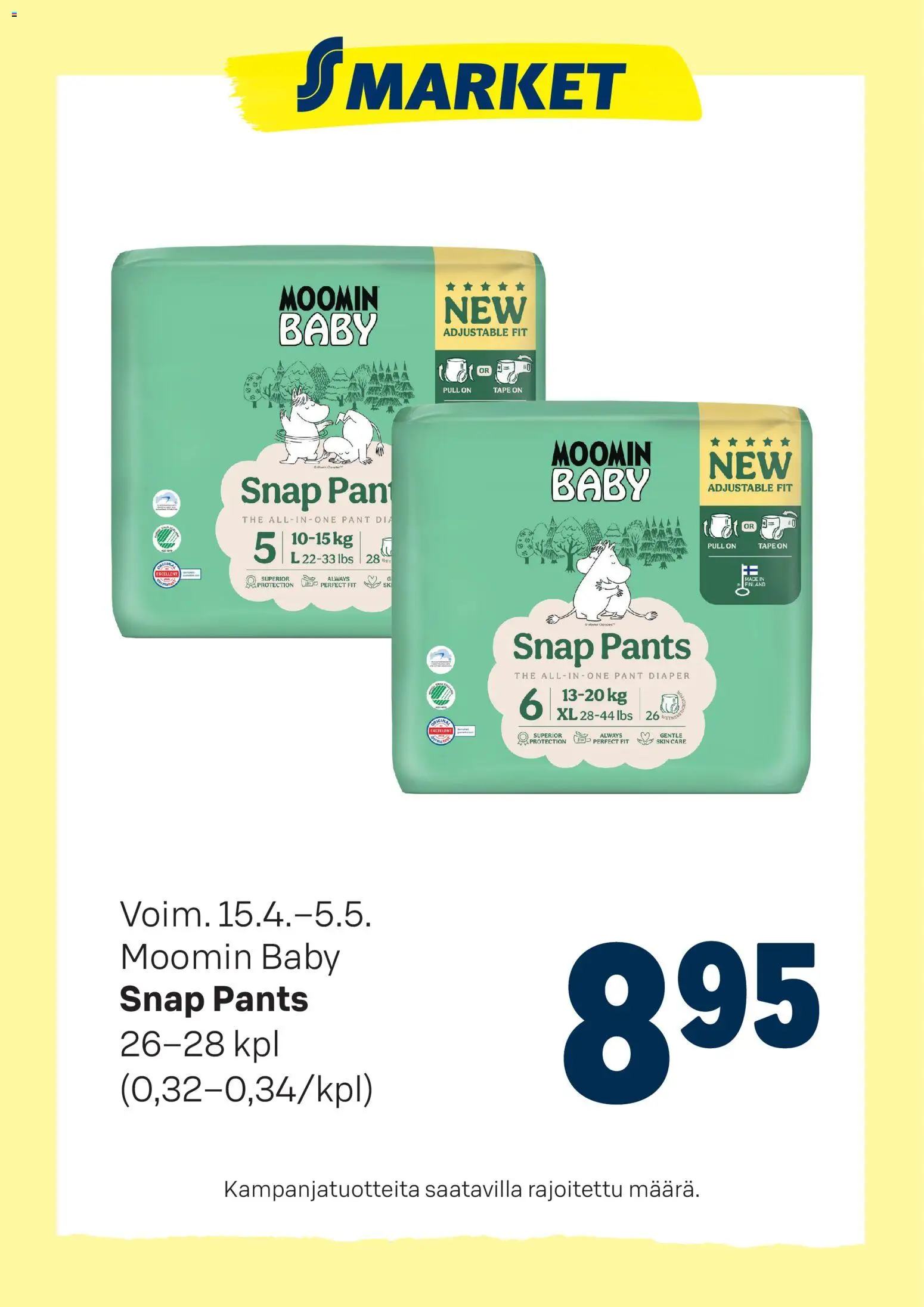 Kaupan S-market S-market tarjoukset Moomin Baby esikatselu, voimassa 15/04/2026