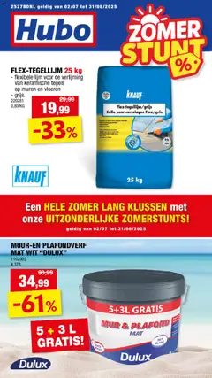 Voorbeeld van Folder van winkel Hubo geldig vanaf 02/07/2025