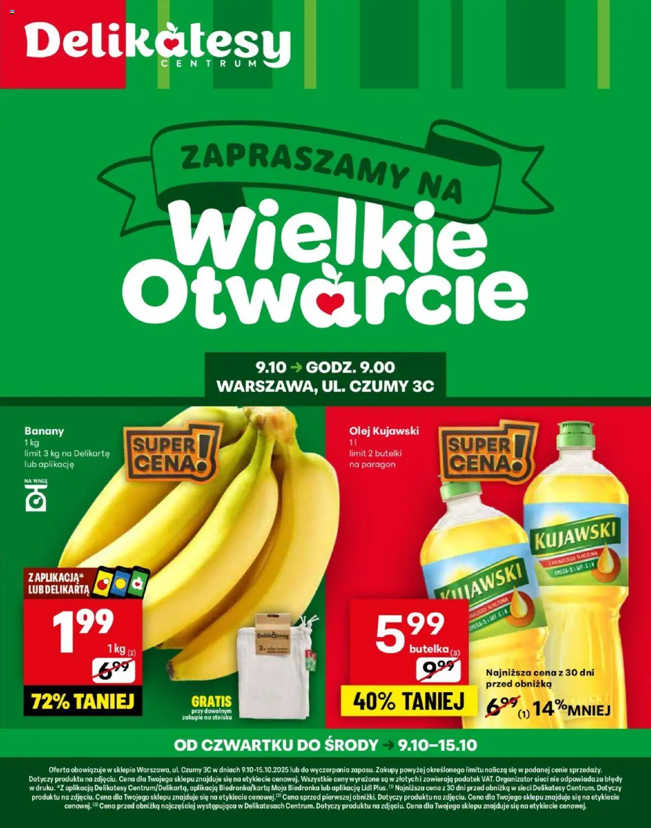 Delikatesy Centrum gazetka 09.10.2025 - Nowa gazetka promocyjna - Numer strony 1