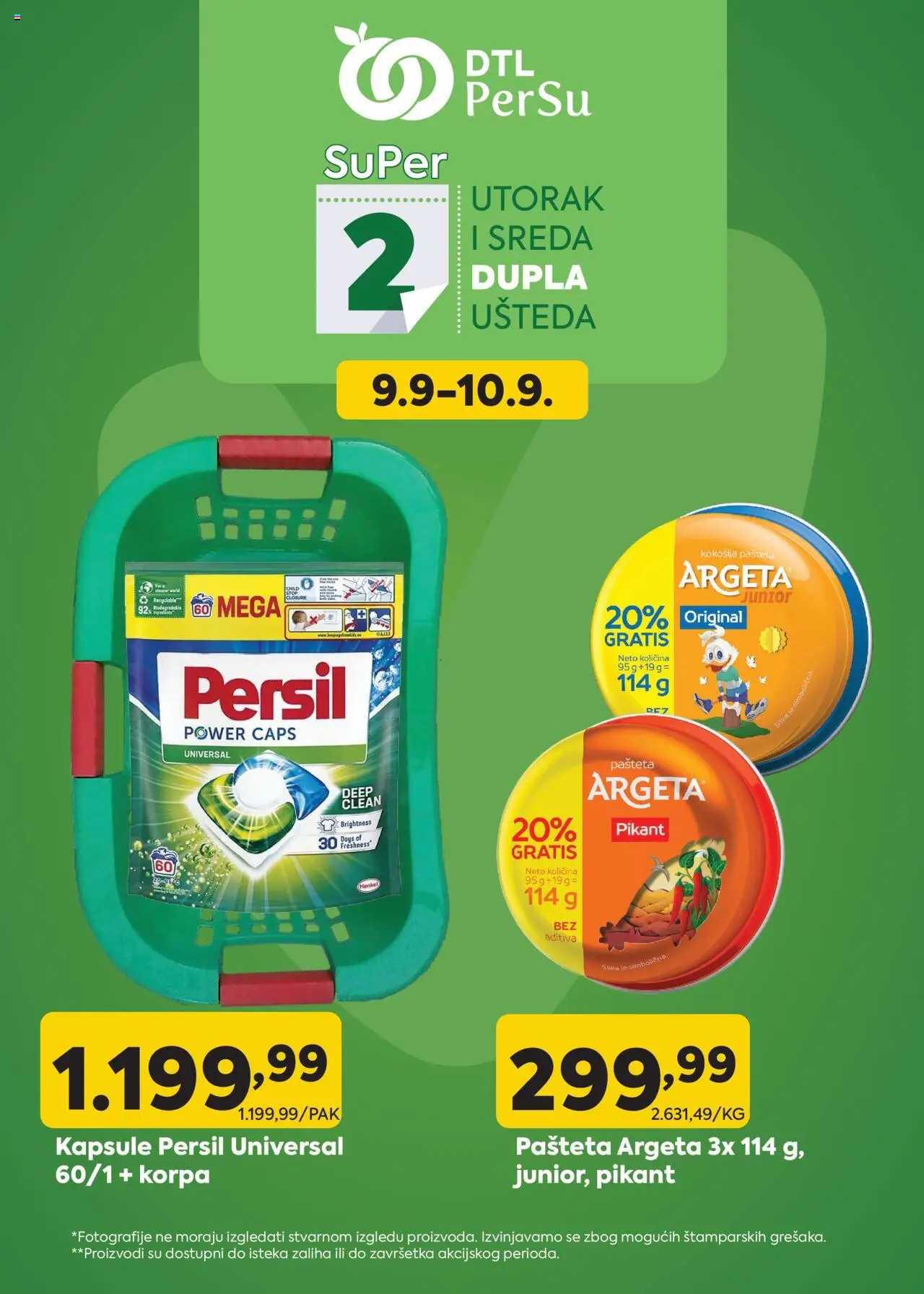 PerSu katalog važi od 09.09.2025 - stranica 1 - Korpa, Persil, Pašteta, Kapsule