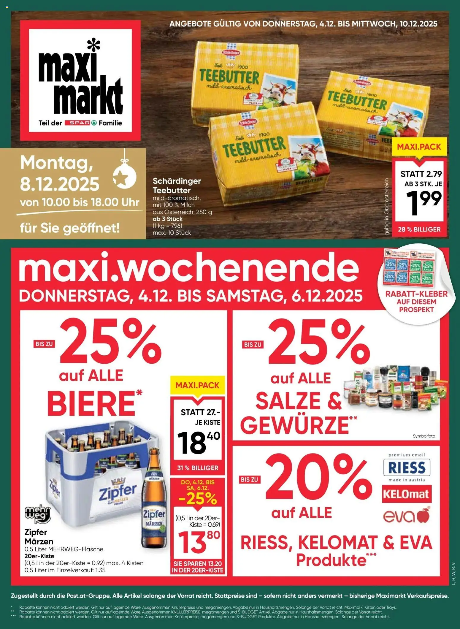 Vorschau der Angebote: Maximarkt Vöcklabruck, Ried gültig ab 04.12.2025