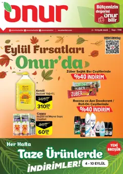 Onur Market Katalog - Bursa 02.09.2025 - Broşürünün önizlemesi