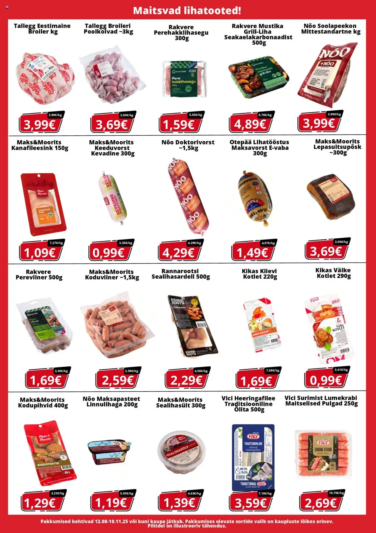 A1000 Market kliendilehe eelvaade alates 2025.08.12