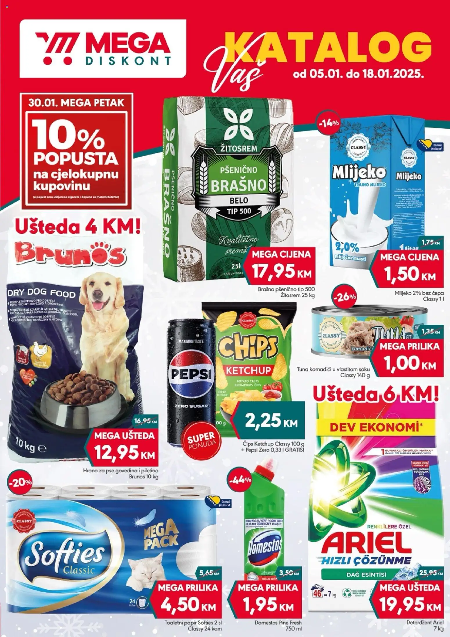 Pregled letka Katalog trgovine Mega Diskont vrijedi od 2026.01.05