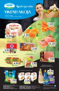 Pregled letka Vikend akcije trgovine Hoše komerc vrijedi od 2026.01.16