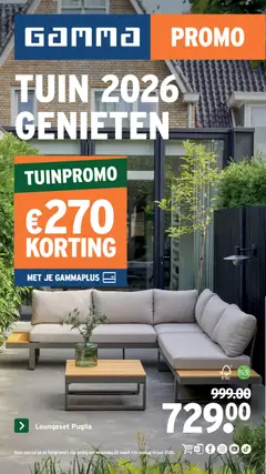 Voorbeeld van GAMMA Tuinspecialgenieten van winkel GAMMA geldig vanaf 25/03/2026