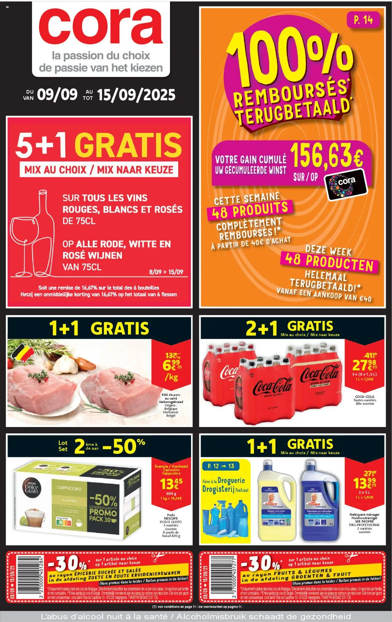 Cora shop Folder de la semaine 37 geldig vanaf 09/09/2025 - Paginanummer 1