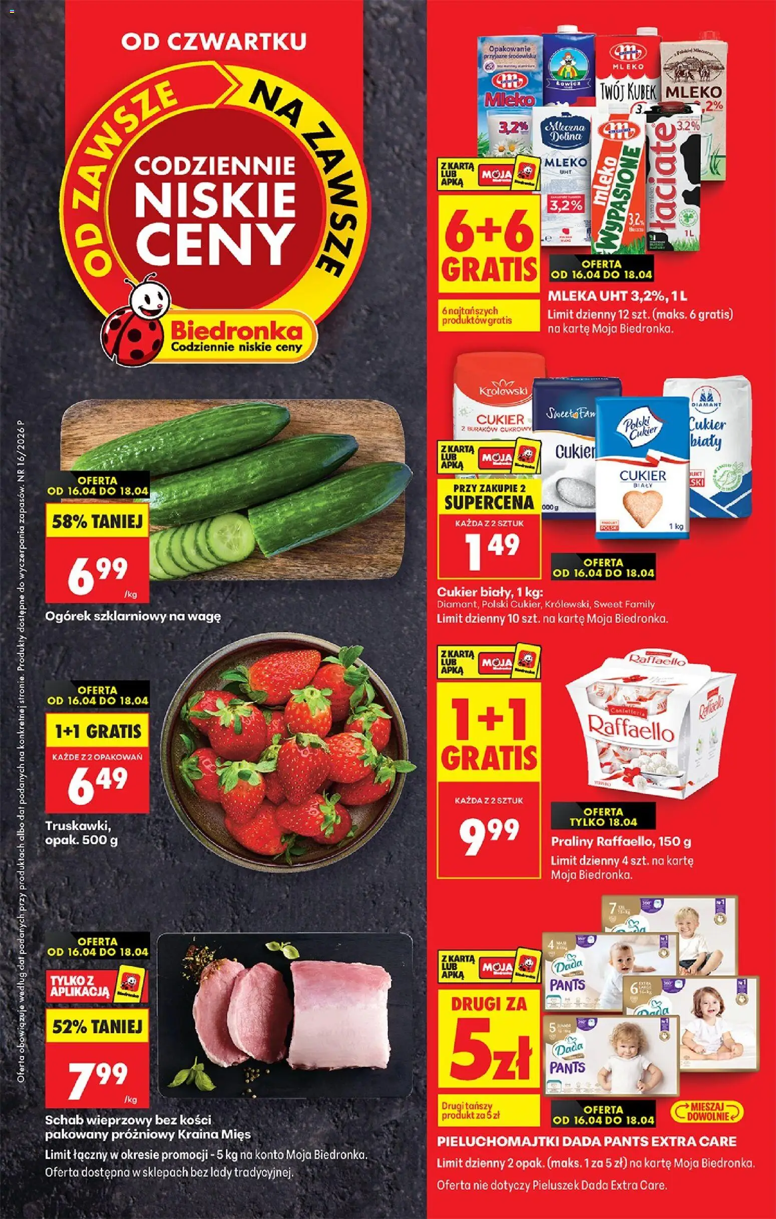 Náhled nabídky: Biedronka Polsko Biedronka Polsko leták - Codziennie niskie ceny platný od 16.04.2026