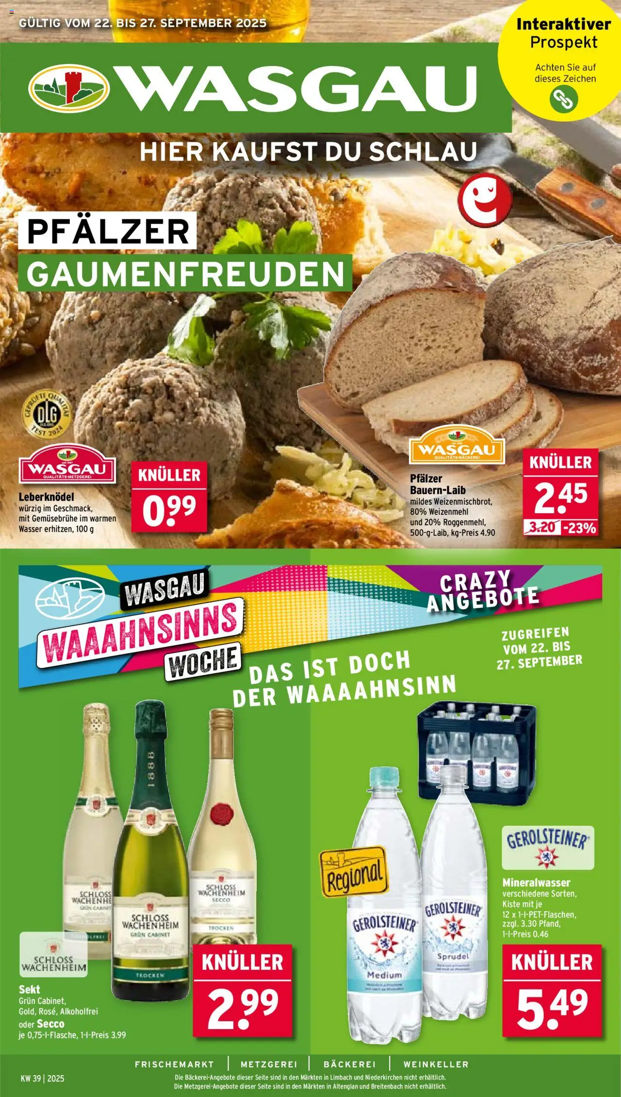 Wasgau Prospekt (vom 22.09.2025 - 27.09.2025)
