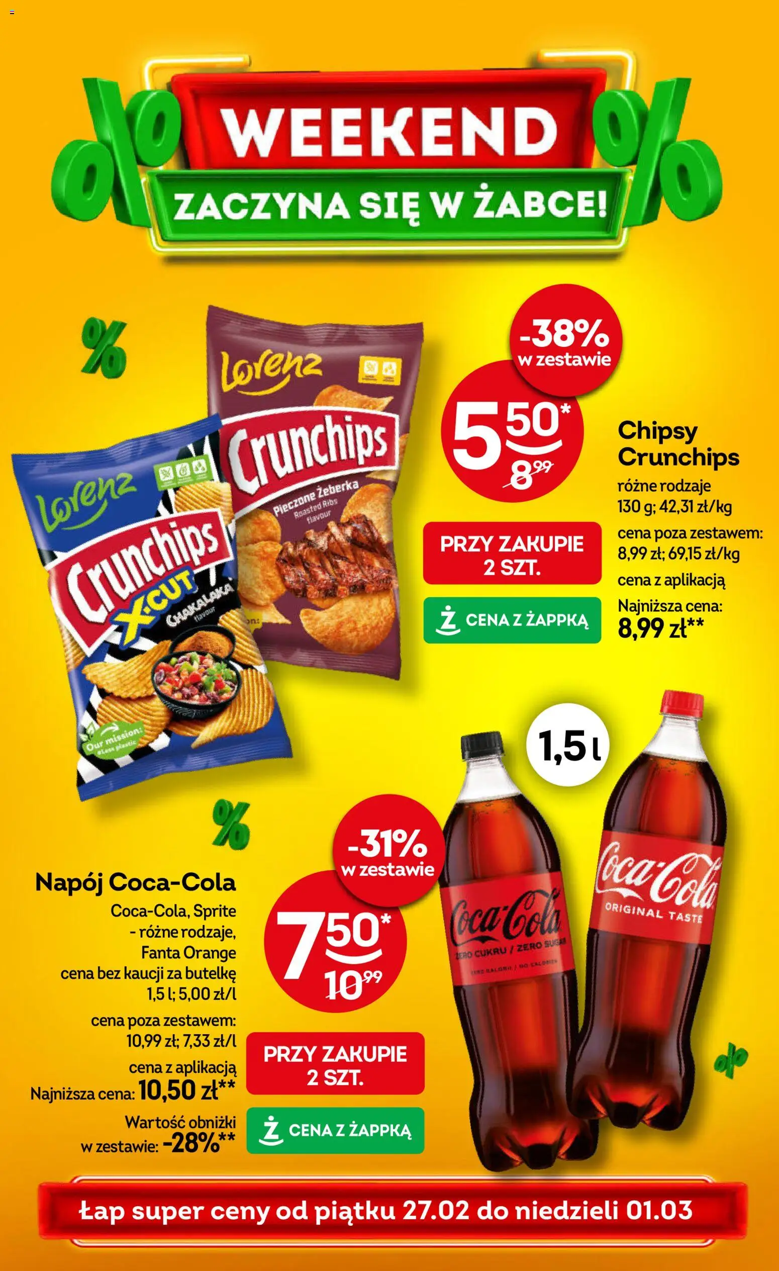 Pogląd gazetki "Weekendowe promocje" ze sklepu Żabka ważnej od 27.02.2026