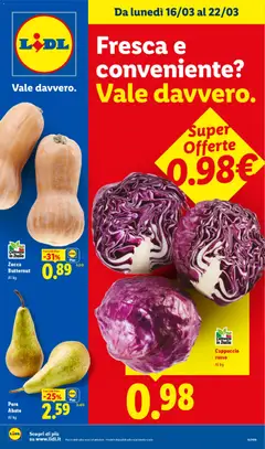 Anteprima dell'opuscolo Lidl volantino Fresca e conveniente dal negozio Lidl valido da 16/03/2026