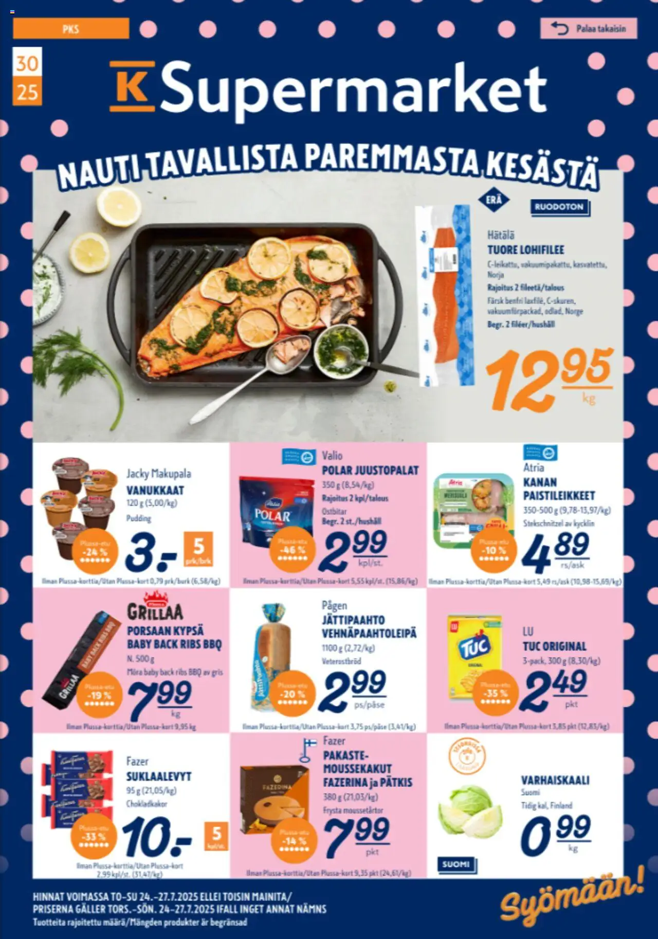 K-Supermarket-kaupan Tarjoukset voimassa 24/07/2025 - Sivulla 1 - Suklaalevyt