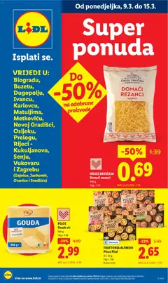 Pregled letka Super ponuda Lidl trgovine Lidl vrijedi od 09.03.2026
