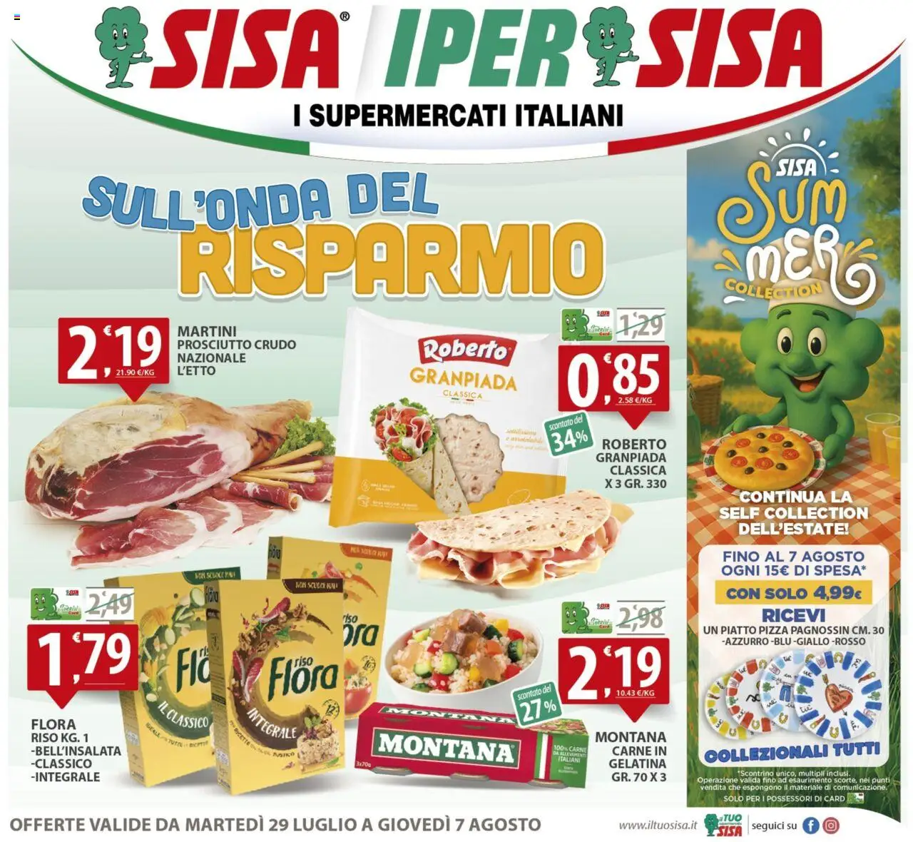 Volantino SISA valido da 29/07/2025 numero di pagina 1