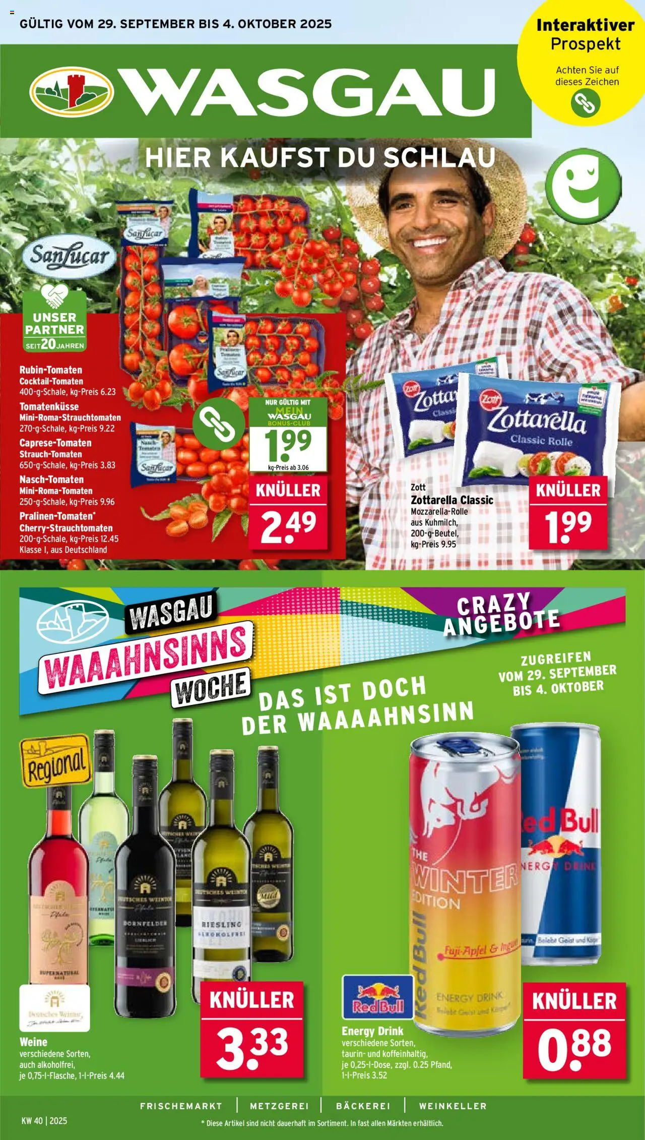 Wasgau Prospekt (vom 29.09.2025 - 04.10.2025)