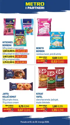 Pregled letka METRO HR - Metro i partneri trgovine Metro vrijedi od 01.04.2026