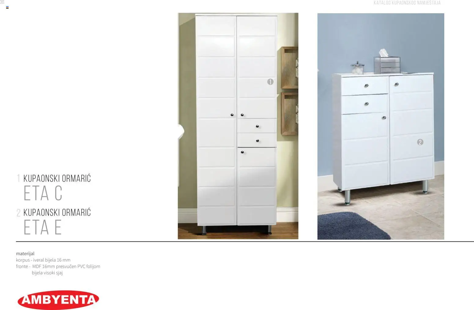 Pregled letka Katalog Kupaonski namještaj trgovine AMBYENTA vrijedi od 2025.10.01