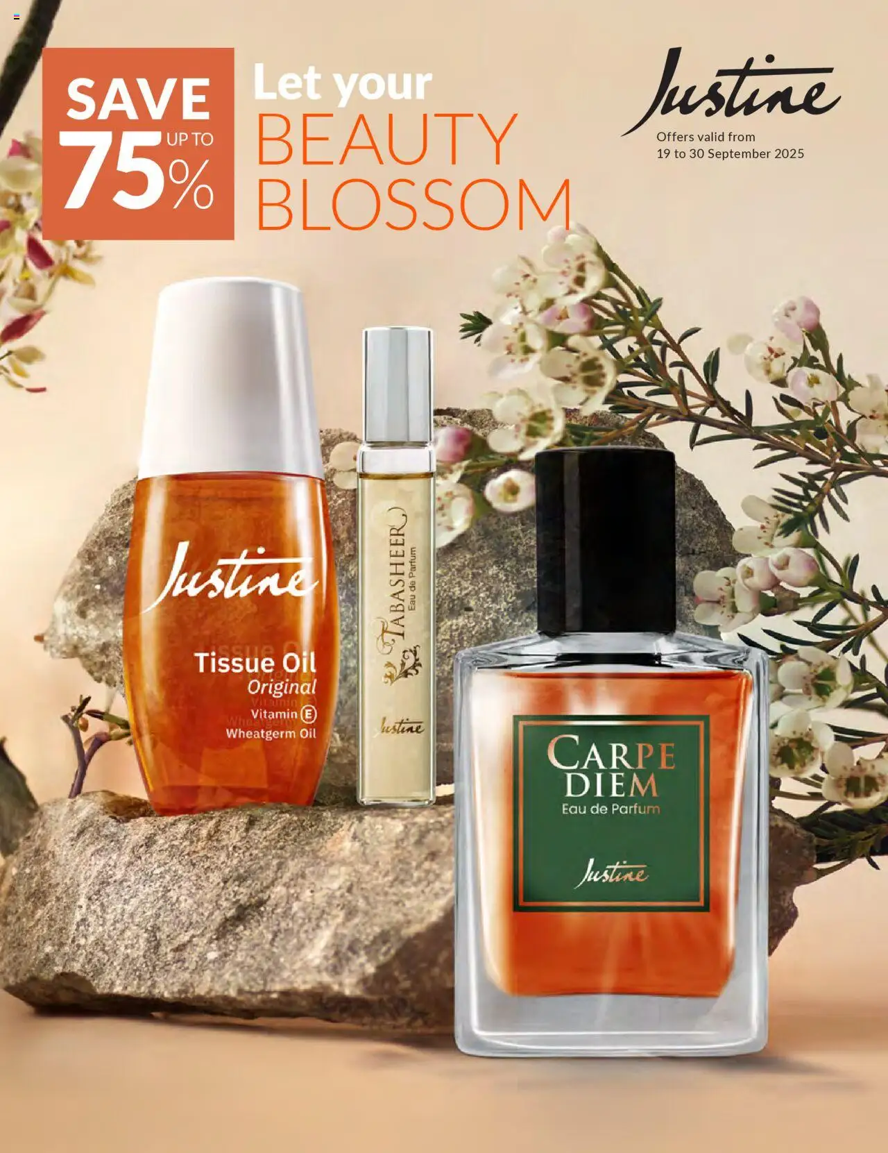 Justine Let Your Beauty Blossom from 19/09 - 30/09/2025 > Promotions