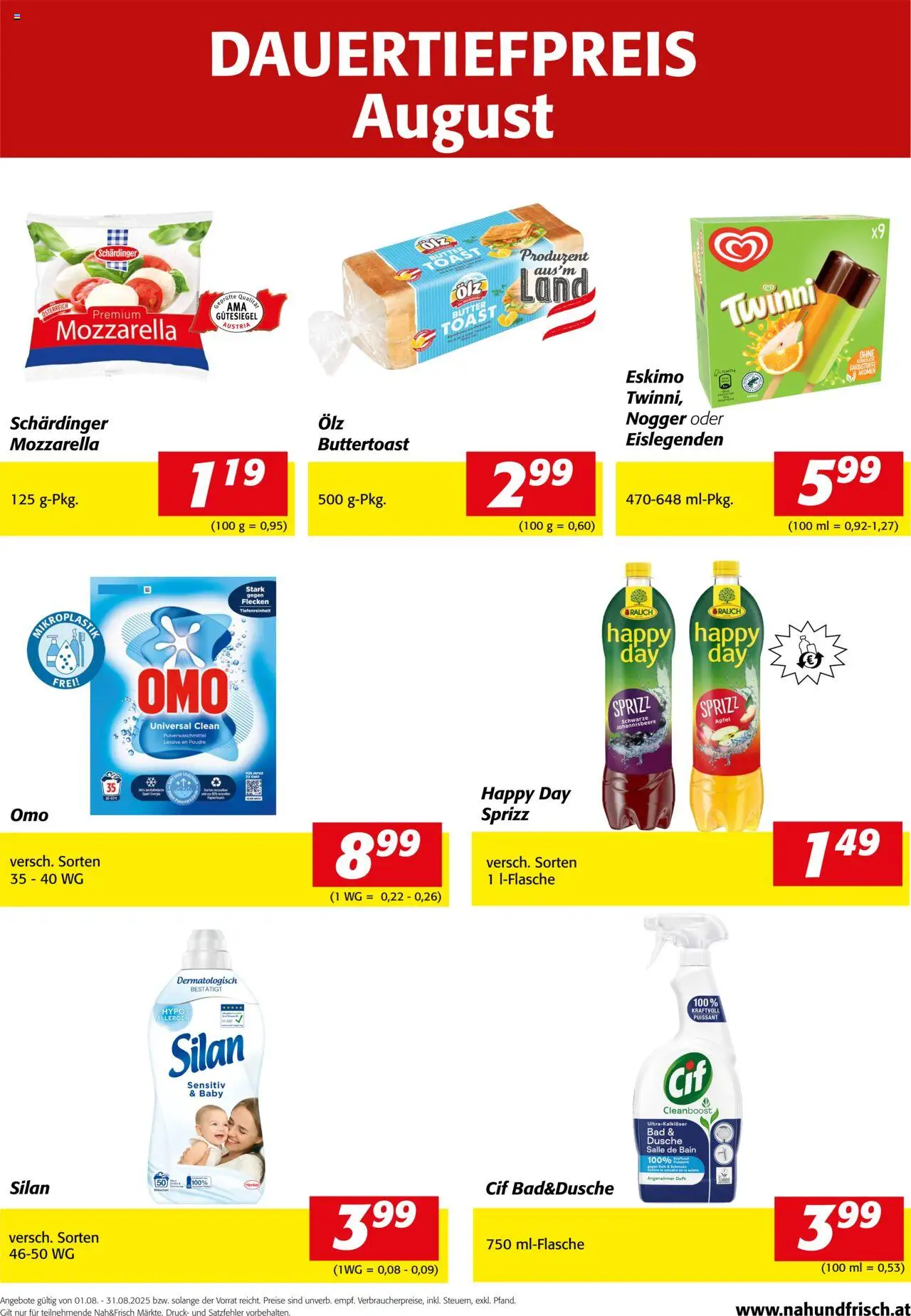  Nah und Frisch Dauertiefpreis August ab (01.08.2025 - 31.08.2025) - Seite 1