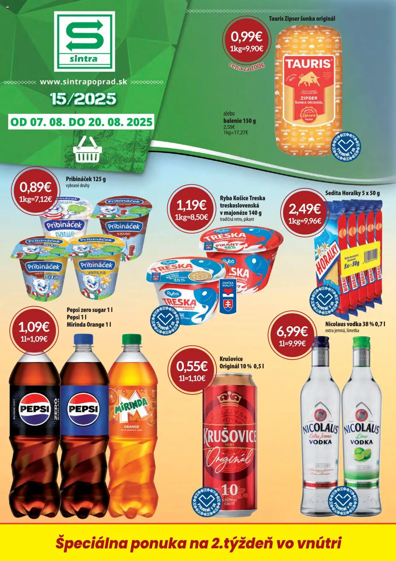 Sintra Leták (07.08. - 20.08.2025) - Akčná ponuka