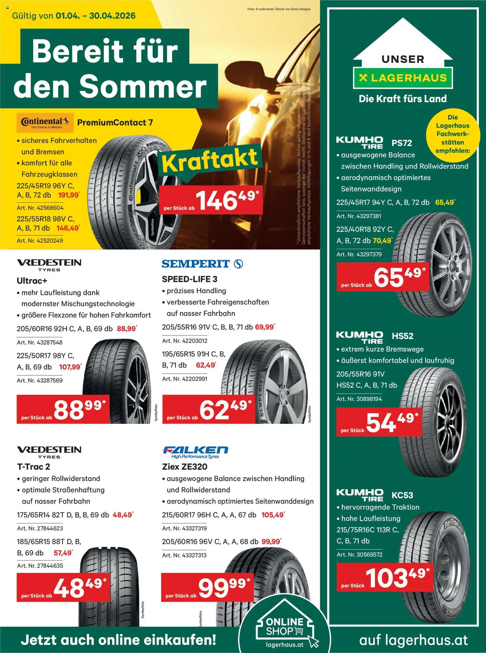 Vorschau der Angebote: Lagerhaus Lagerhaus bereit für den Sommer gültig ab 01.04.2026