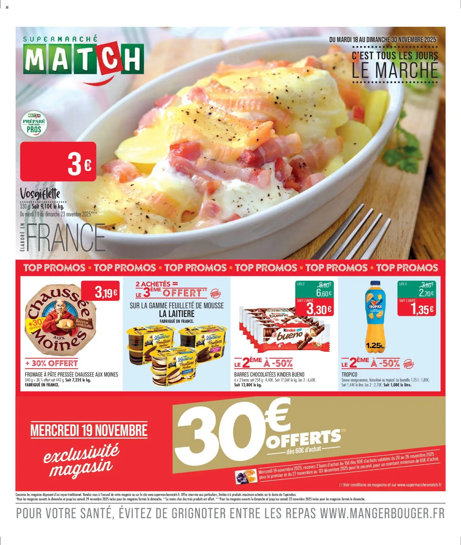 Prévisualisation de Catalogue du magasin Match Supermarché formulaire valide 18/11/2025