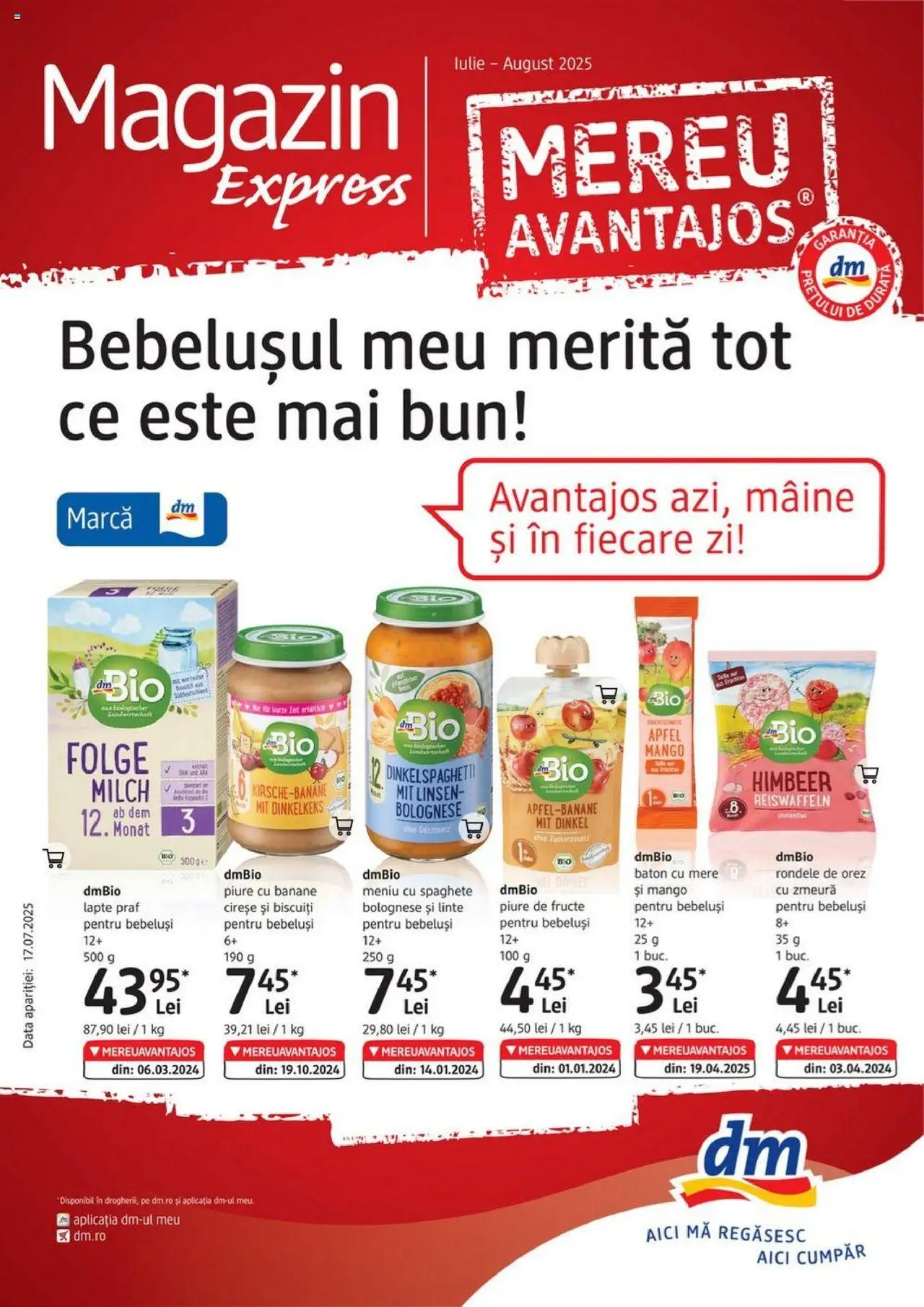 Catalog DM drogerie markt 17.07.2025 - 12.08.2025 - Revista, oferte - Pagină 1
