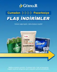 Gürmar Gürmar - Flaş indirimler 27.03.2026 - Broşürünün önizlemesi