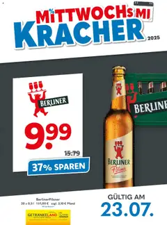 Vorschau von dem Prospekt des Geschäftes Getränkeland, gültig ab dem 23.07.2025