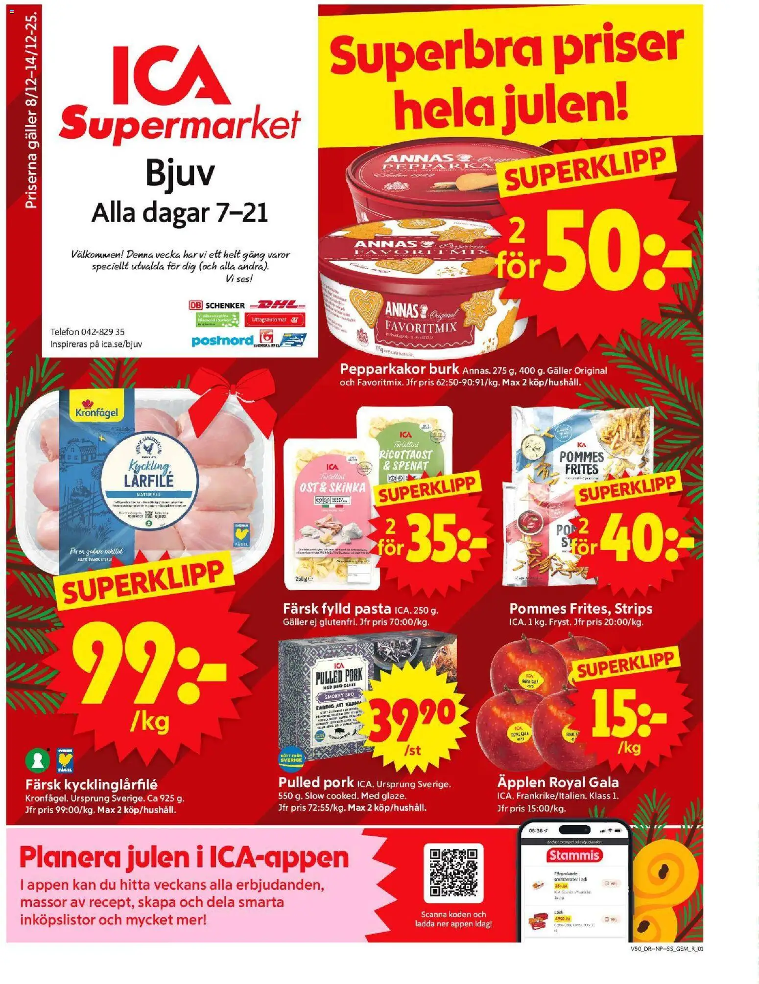 Förhandsgranska reklamblad Bjuv från butik ICA Supermarket gäller från 08/12/2025