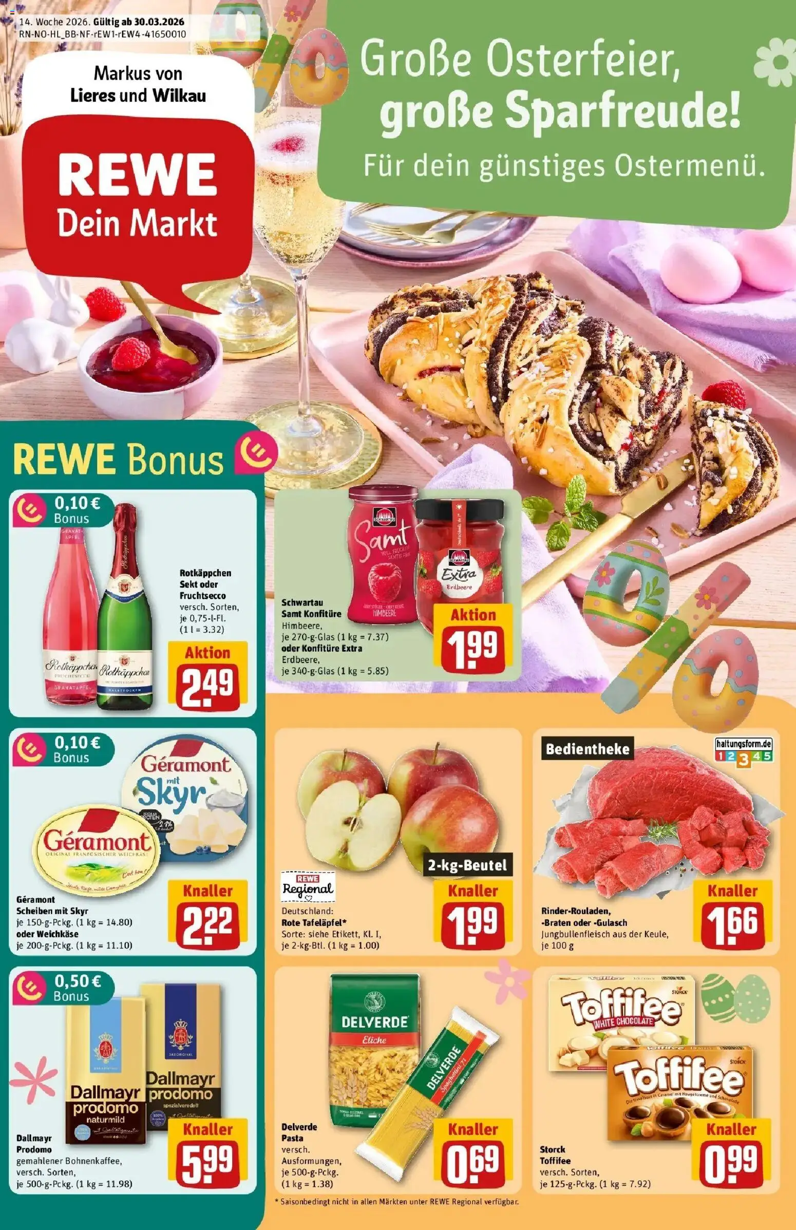 Vorschau von dem Prospekt des Geschäftes Rewe, gültig ab dem 30.03.2026