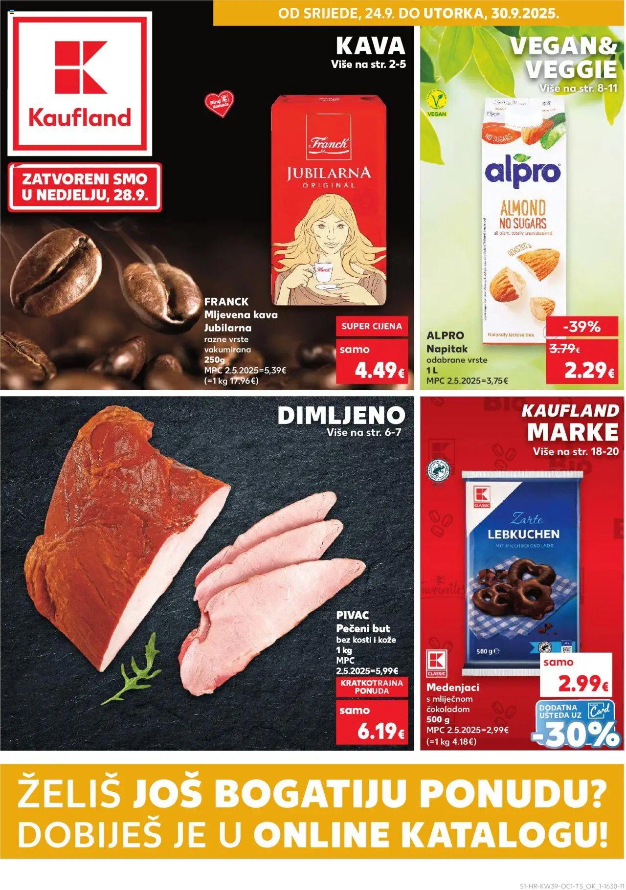 Kaufland aktualni Split-Ravne njive vrijedi od 24.09.2025 - tjedna akcija broj stranice 1