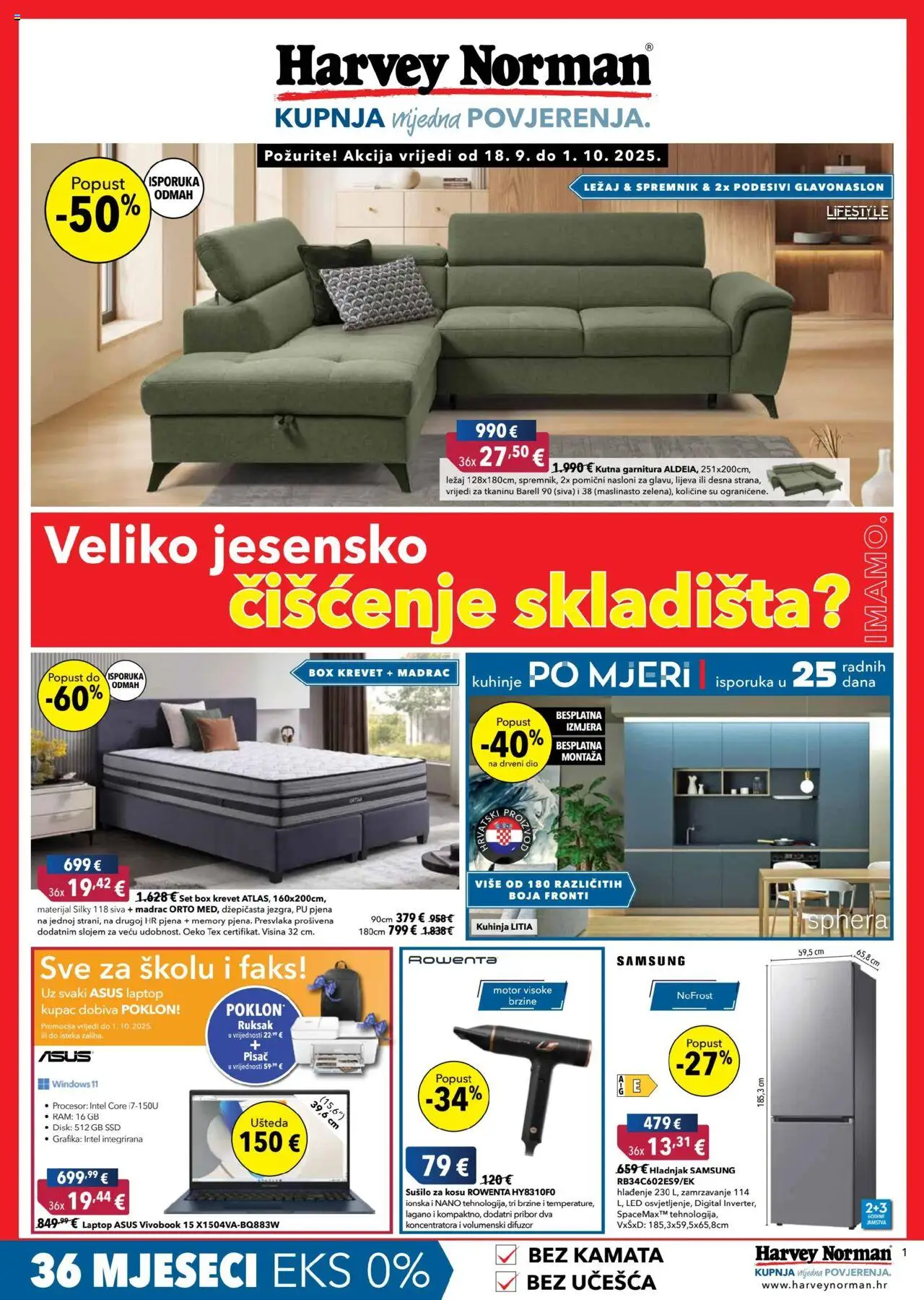 Harvey Norman aktualni Katalog vrijedi od 18.09.2025 - tjedna akcija broj stranice 1