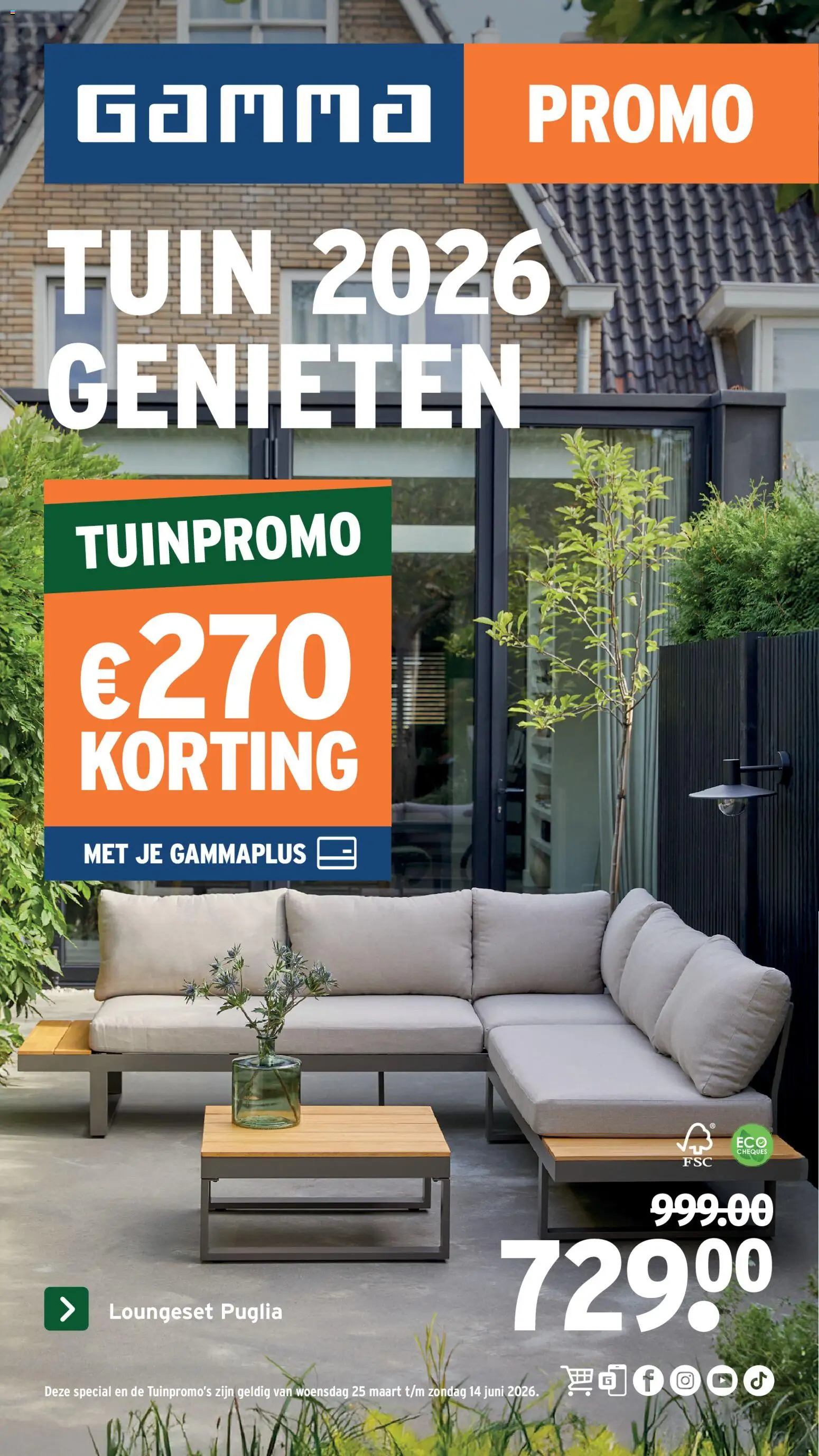 Voorbeeld van GAMMA Tuinspecialgenieten van winkel GAMMA geldig vanaf 25/03/2026