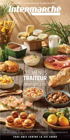 Prévisualisation de Les menus traiteur printemps/été du magasin Intermarché formulaire valide 01/04/2025