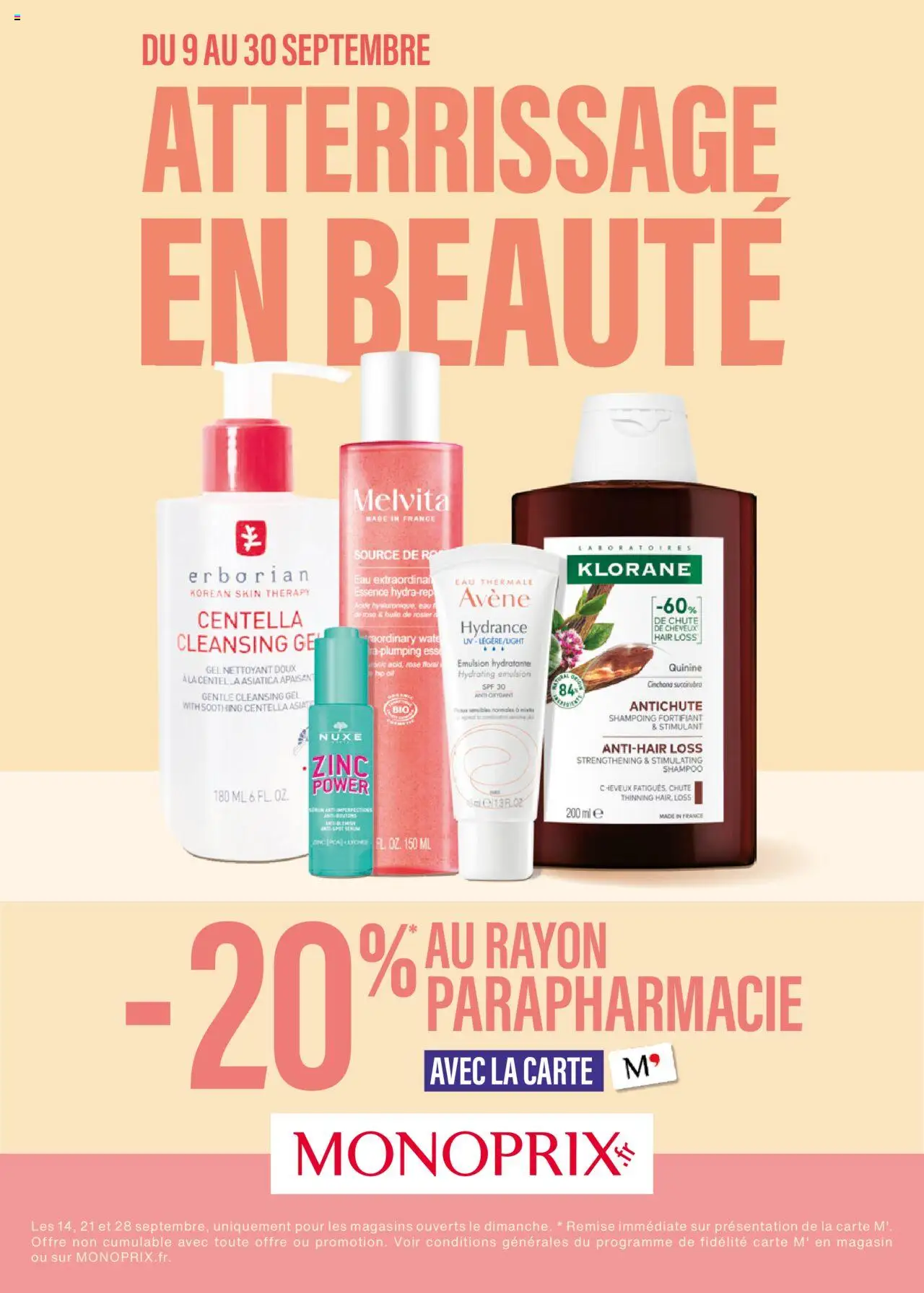 Guide parapharmacie de la boutique Monoprix valable du 09/09/2025 - Page numéro 1