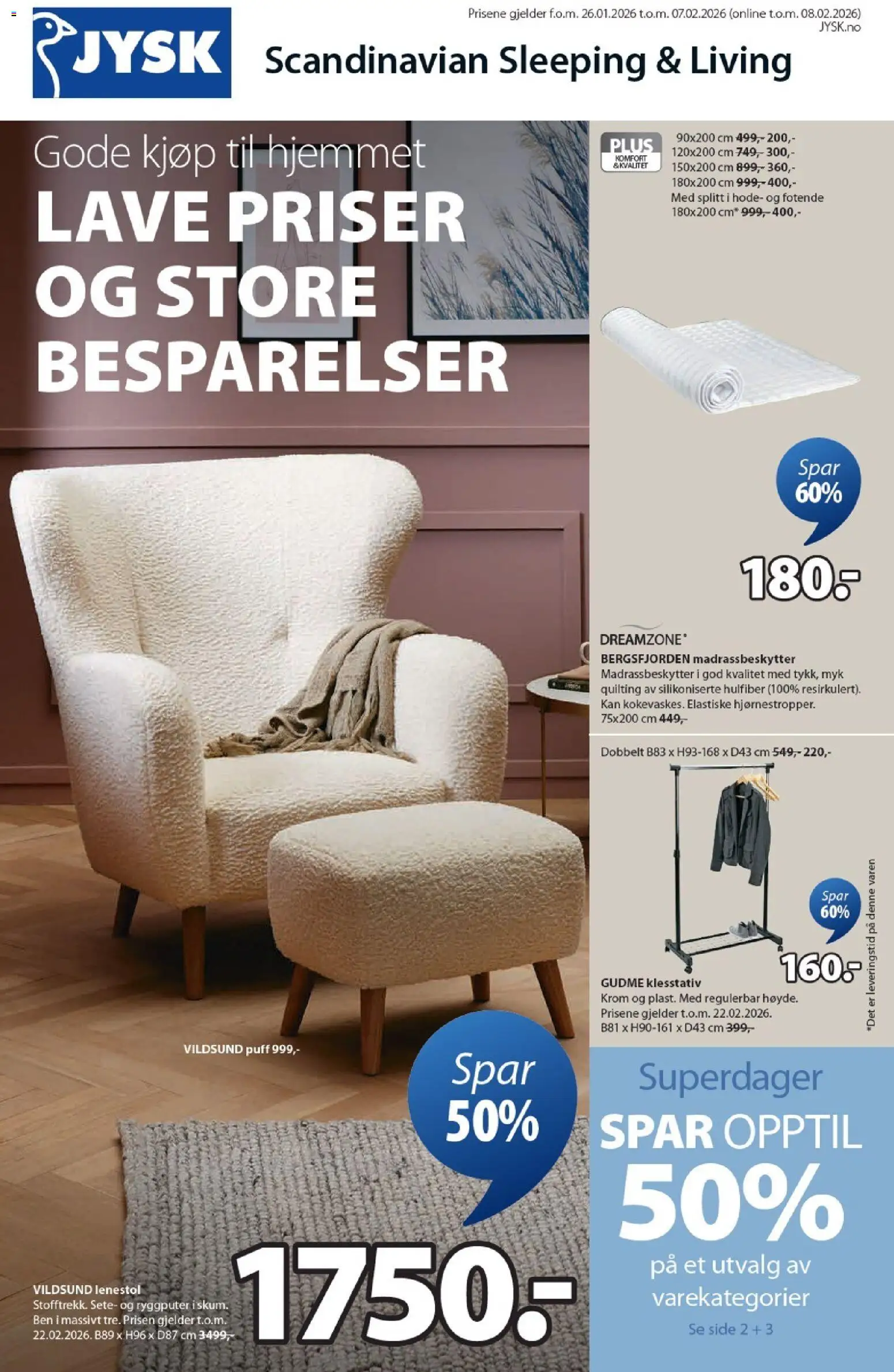 Forhåndsvis Kundeavis fra butikk JYSK gyldig fra 26/01/2026