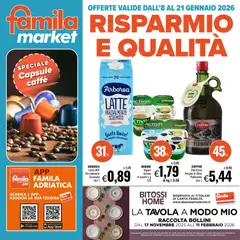Anteprima dell'opuscolo Volantino Market dal negozio Famila valido da 08/01/2026