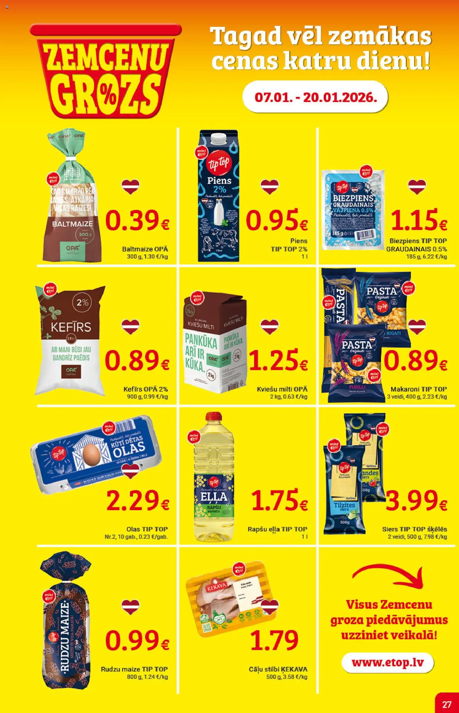 Skatīt Top! akciju bukletu, derīgs no 2026.01.07