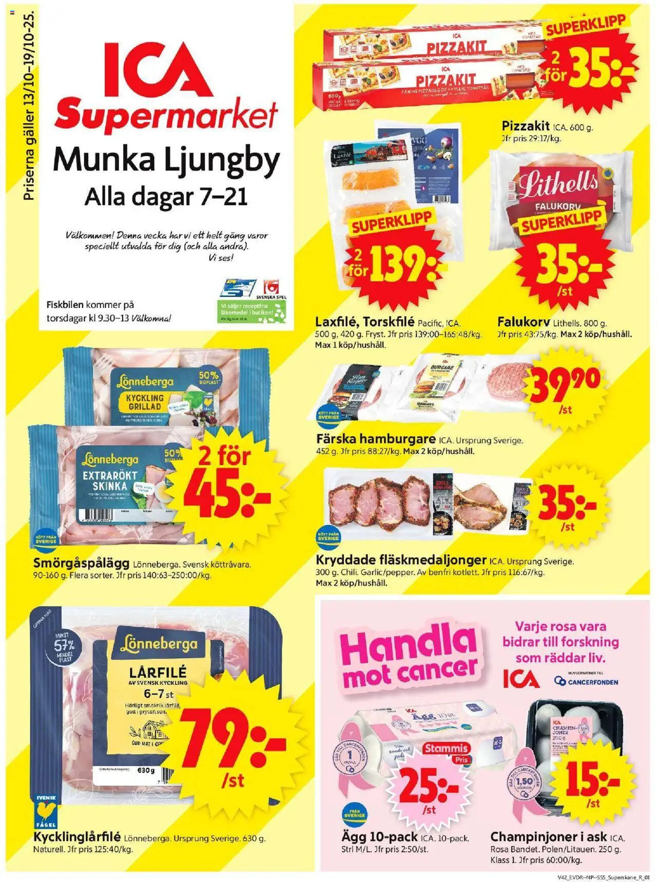 Munka-Ljungby är giltig 13/10 2025 > Veckans Erbjudanden gäller från 13/10/2025 till 19/10/2025 sidnummer 1
