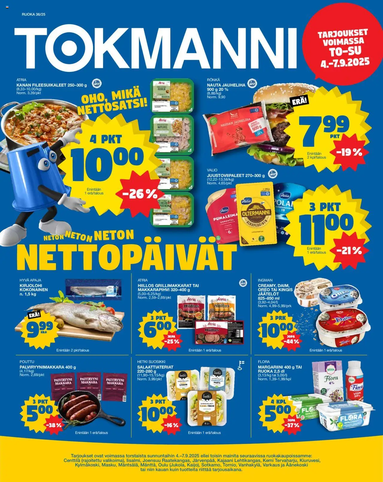 Tokmanni-kaupan Ruokatarjoukset voimassa 04/09/2025 - Sivulla 1