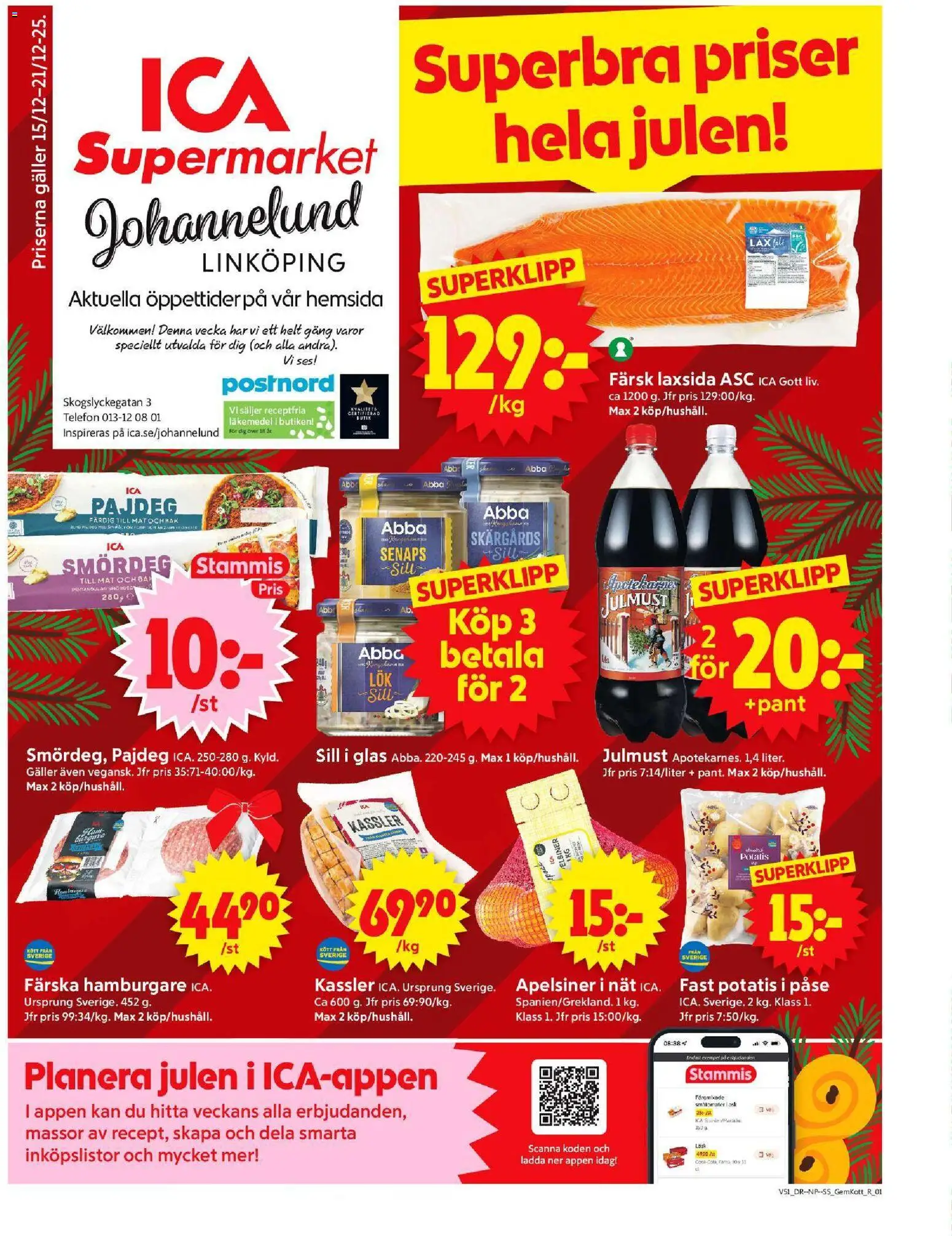 Förhandsgranska reklamblad Linköping från butik ICA Supermarket gäller från 15/12/2025