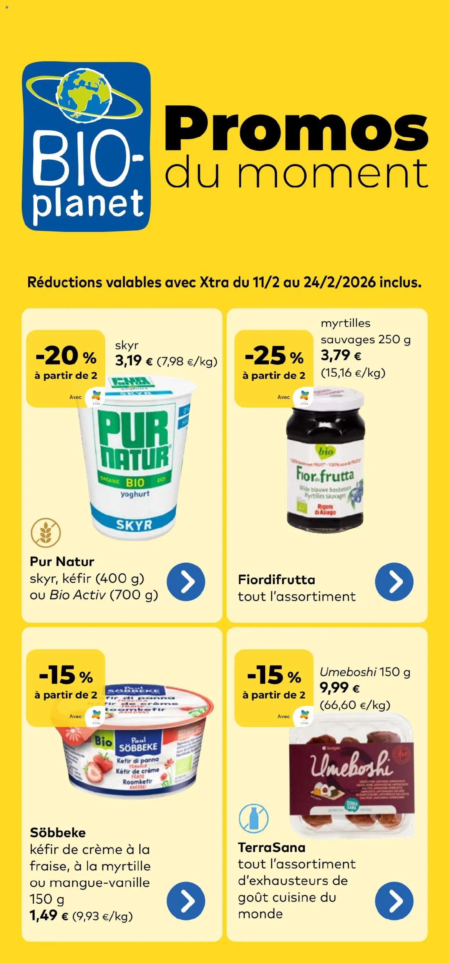 Voorbeeld van Publicité van winkel BioPlanet geldig vanaf 11/02/2026