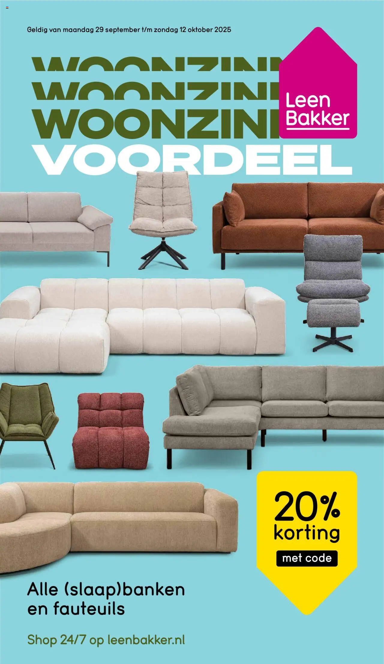 Leen Bakker shop Folder geldig vanaf 29-09-2025 - Paginanummer 1