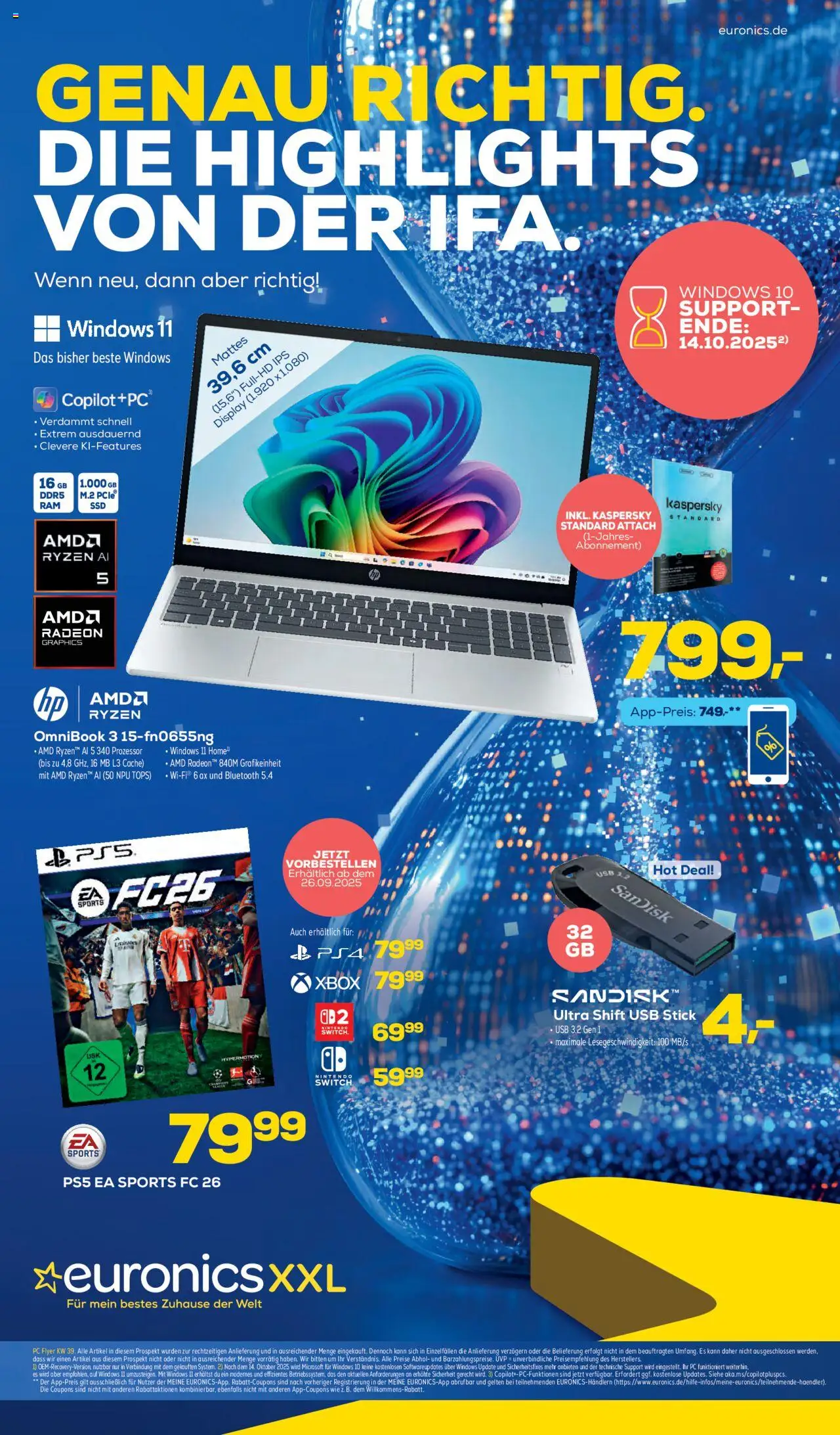 Euronics Aktueller Prospekt (vom 24.09.2025 - 05.10.2025) - Xbox, PC, Usb stick, USB