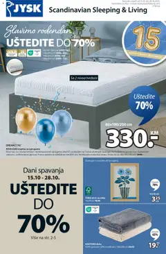 Pregled letka Katalog trgovine JYSK vrijedi od 2025.10.15