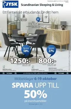 Förhandsgranska reklamblad Aktuella reklamblad JYSK från butik JYSK gäller från 06/10/2025