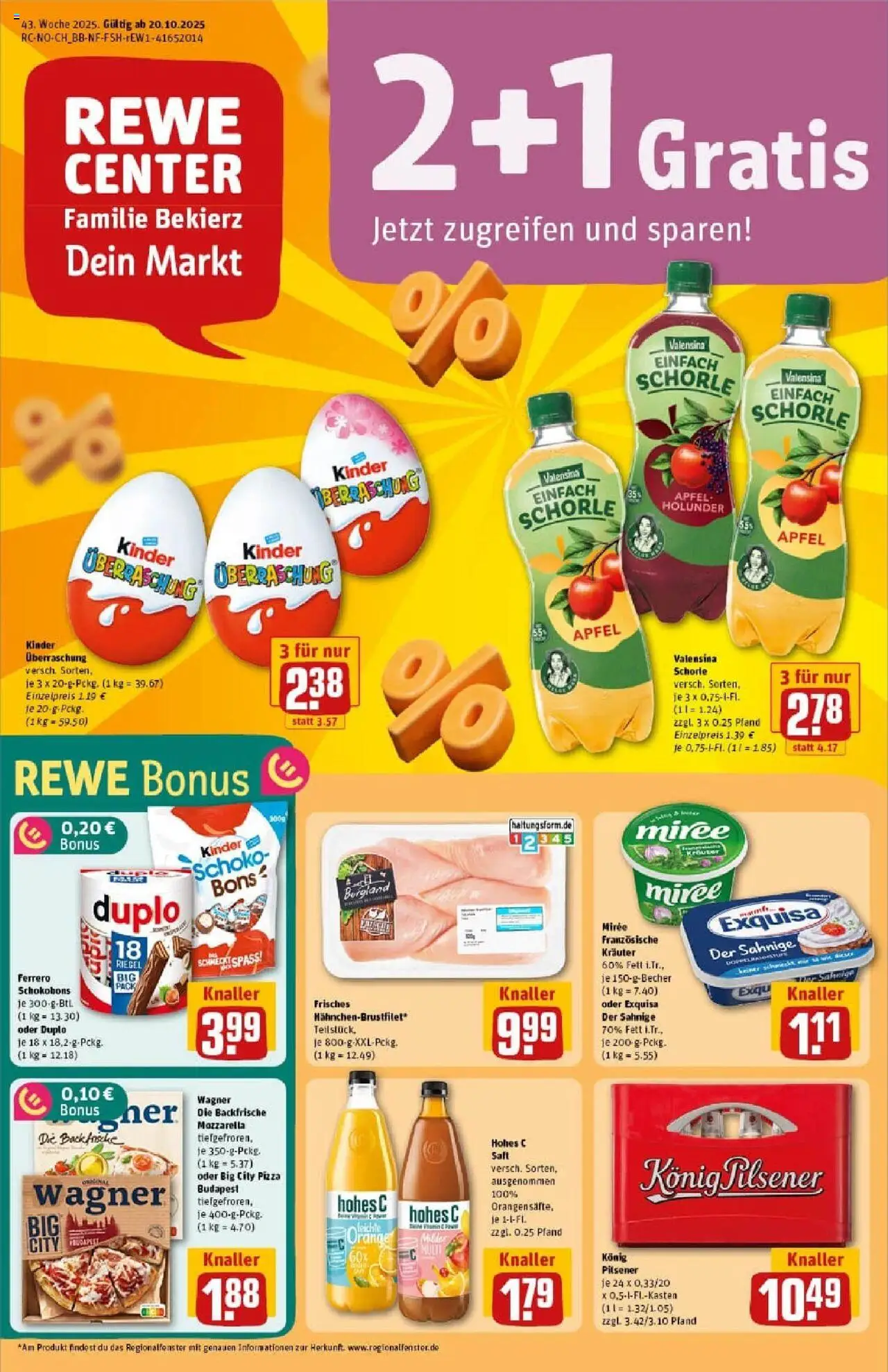 REWE Prospekt ab 19.10.2025 nächste Woche - Prospekt Hamburg / Wilhelmsburg	