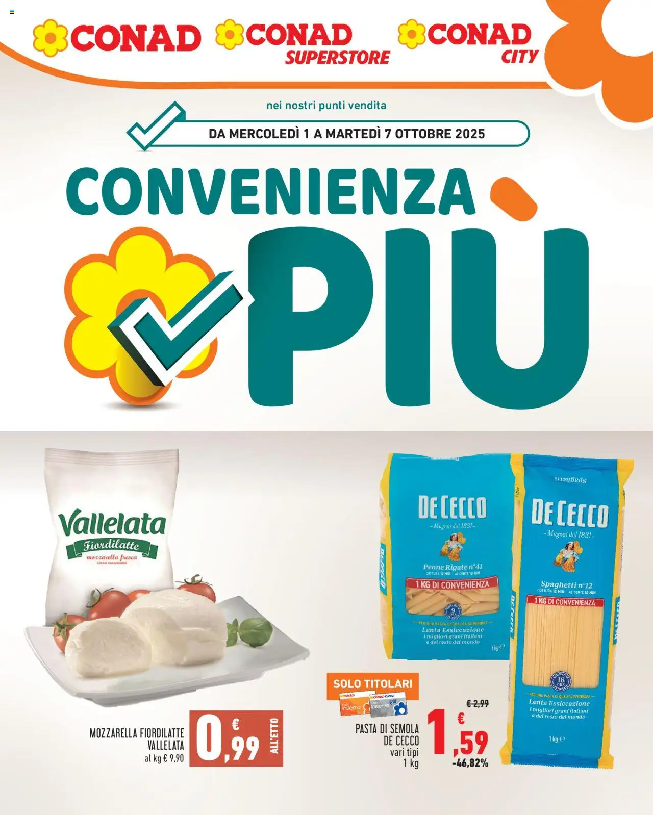 Volantino Conad valido da 01/10/2025 numero di pagina 1