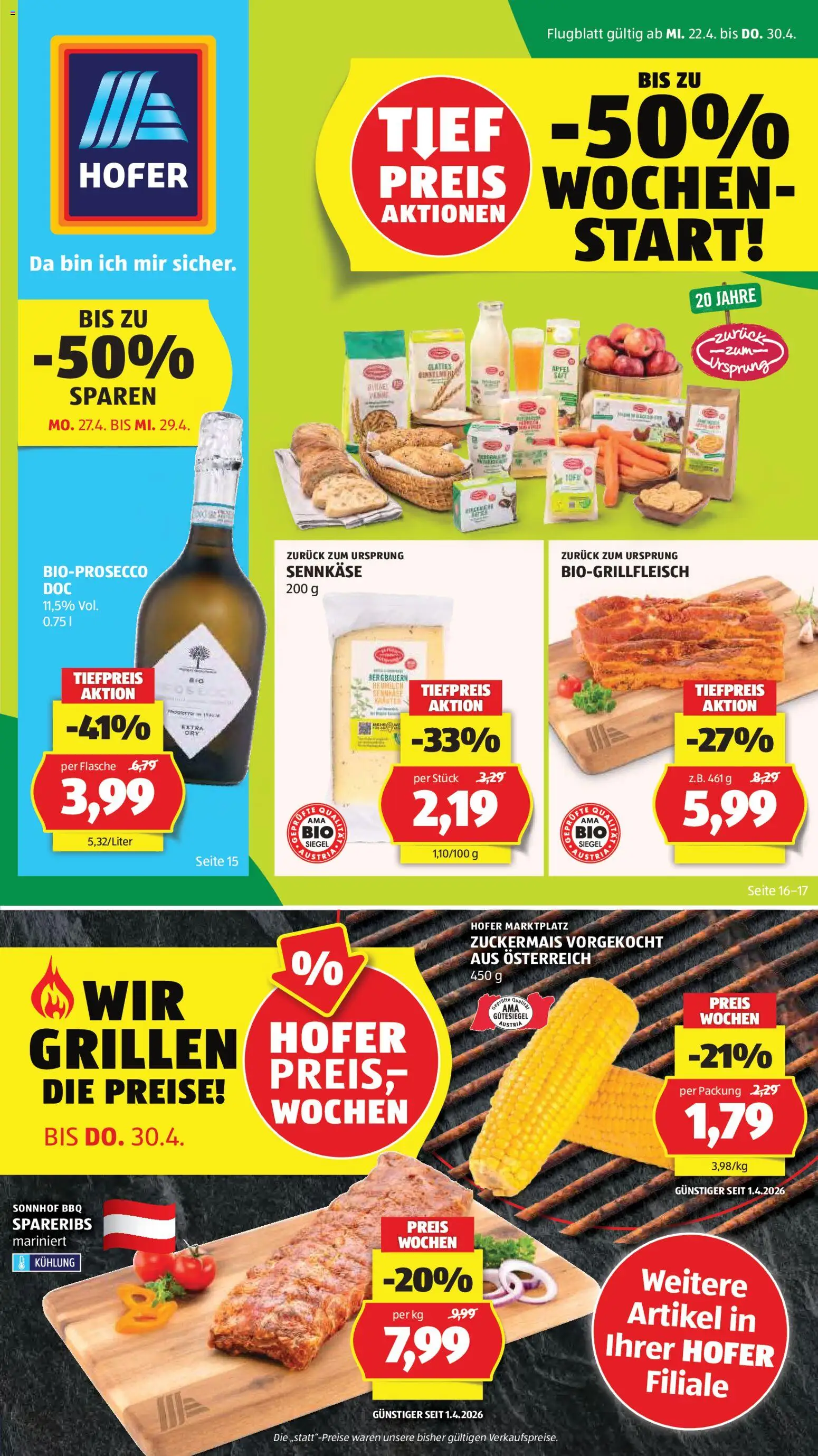 Vorschau der Angebote: Hofer Hofer Flugblatt gültig ab 22.04.2026
